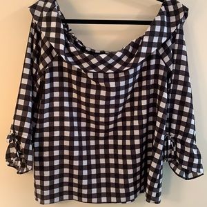 Banana Republic Checkered blouse Sz L